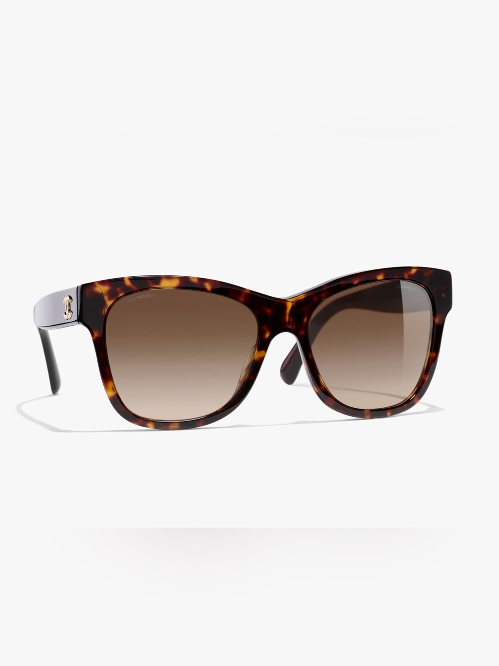 Chanel 5380 Tortoiseshell Square Sunglasses - Brown Gradient Lens